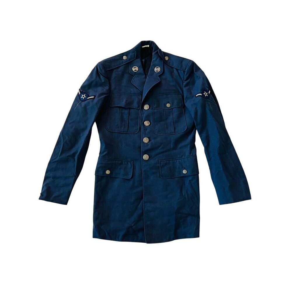 US Air Force Military Blue‎ Senior Airman Dress Jacket Uniform SEE MEASUREMENTS